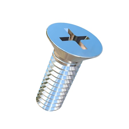 Allied Titanium #8-32 x 1/2 in Phillips Flat Machine Screw, Plain Titanium 0001289